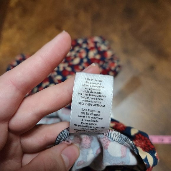 Lularoe Dress Womens XXS Red Blue Carly Swing Floral 4th of July Patriotic - Picture 9 of 9